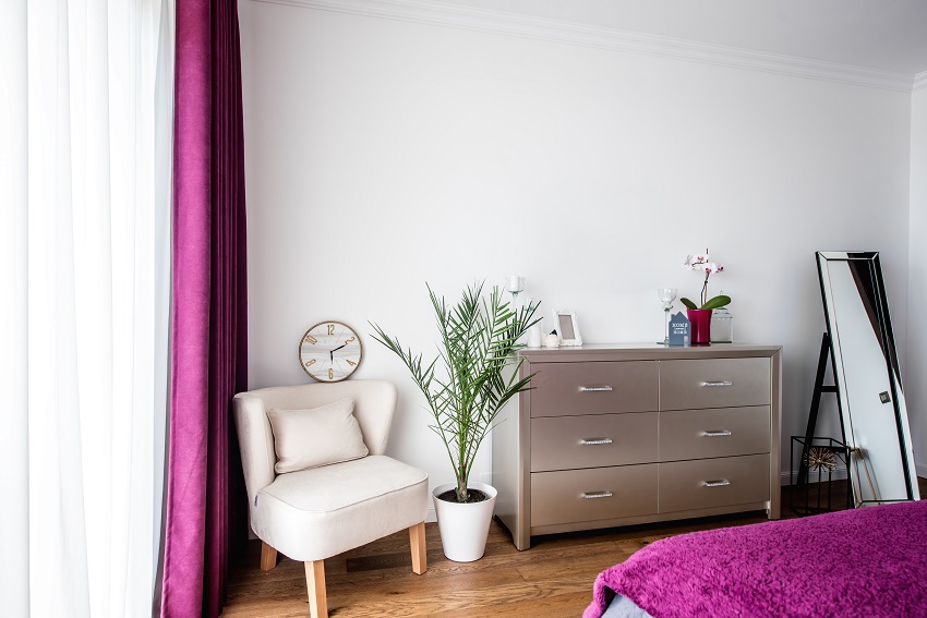 bedroom interior design with modern furniture and scandinavian style design