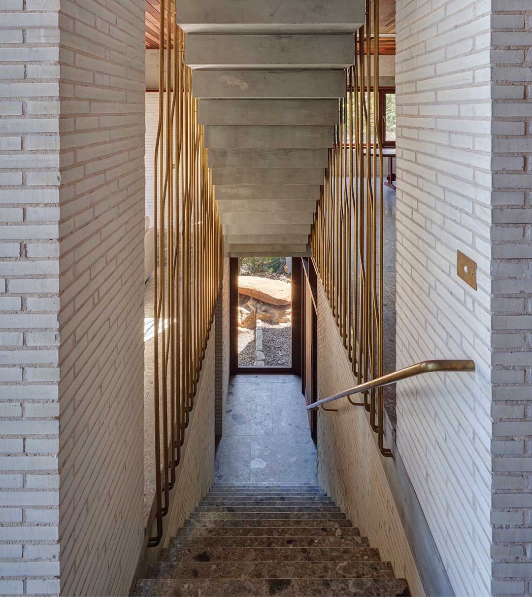 Brick stairwell