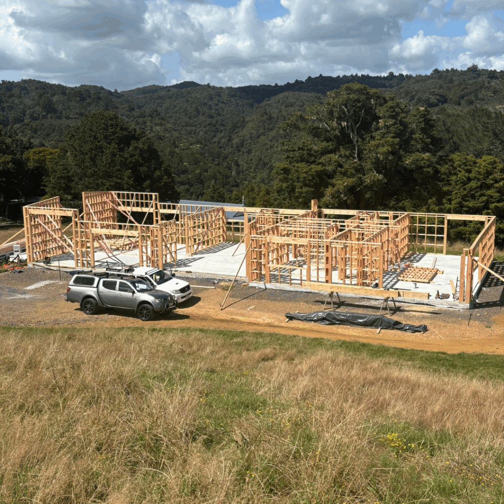 New build home under construction by Stonewood Homes in New Zealand