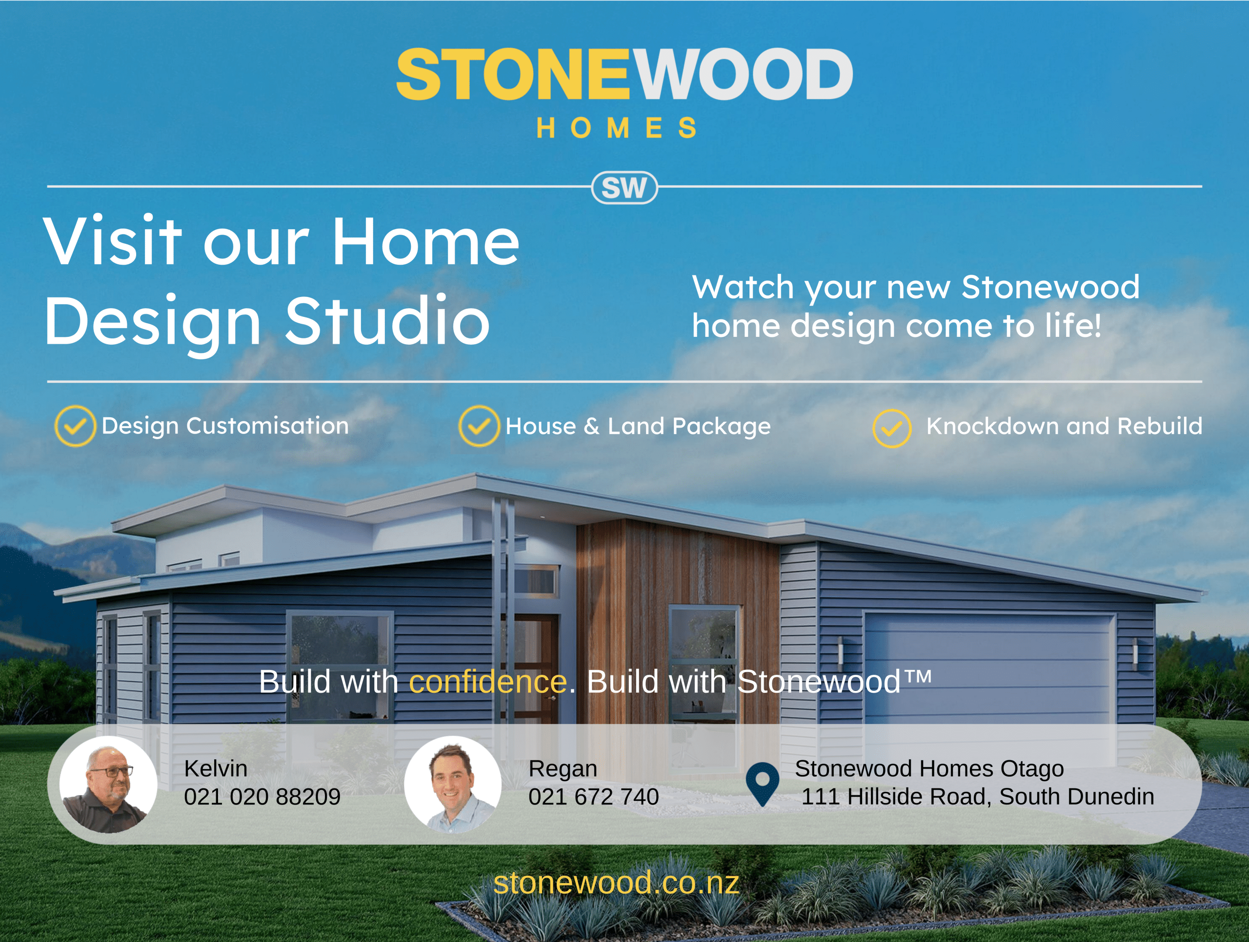 Stonewood Homes Otago, Regan, Kelvin