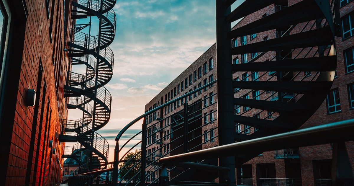 Spiral staircases in the old Warehouse District